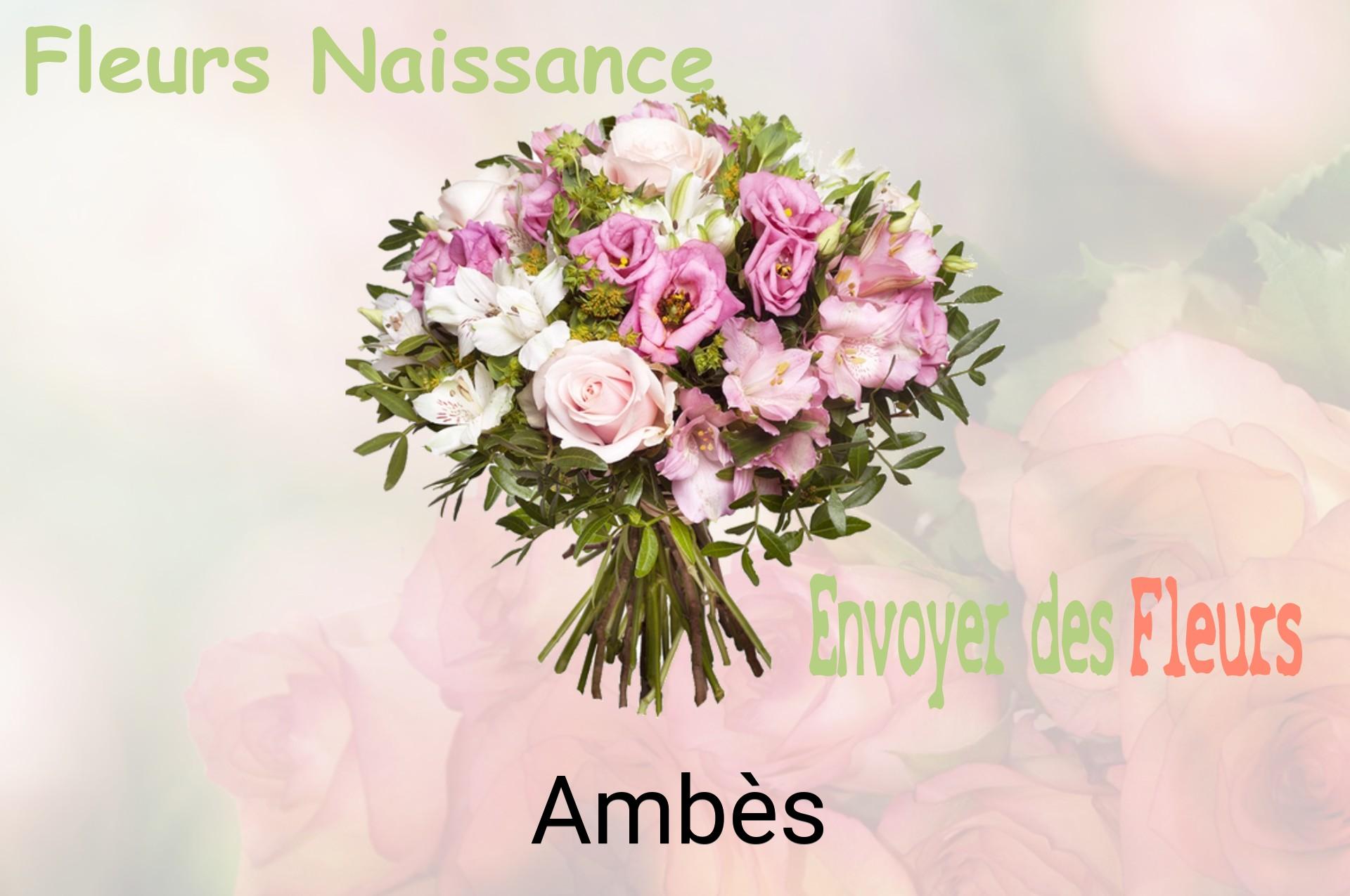 Bouquet de fleurs de naissance livré à Ambès